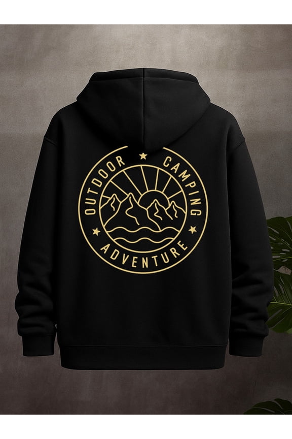 Outdoor Adventure sweatshirt Camping mens graphic hoodies black Perfect for Fall & Winter gift graphic elegant aesthetic comfortable streetwear gift guys beer Trendy Unisex hoodie