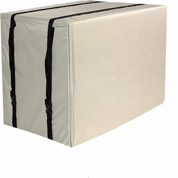 Outdoor Air Conditioner Protective Cover Winter Snow Cover Beige M, 1*Air Conditioner Cover, FNGZ Insulation Window Conditioner Cover Set Adjustable Window Ac Unit for Winter Window Ac Protectors