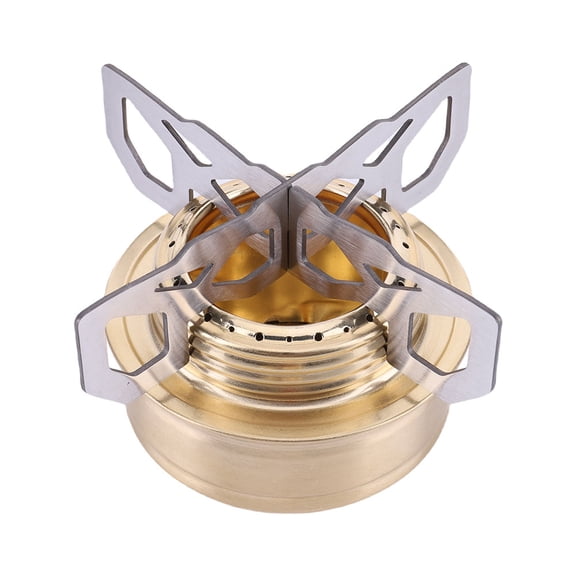 Outdoor Alcohol Stove with Cross Rack Portable Cooking Stove Adjustable Firepower Ultralight Alcohol Furnace Hiking Backpacking Cookware