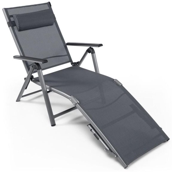 Outdoor Aluminum Chaise Lounge Chair Quick Drying Fabric