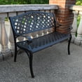 thumbnail image 1 of Outdoor Aluminum Modern 40-in Black Patio Bench Loveseat, 1 of 6