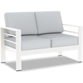 thumbnail image 1 of Outdoor Aluminum Patio Loveseat, 2 Seater Sofa Chair with Cushions, 1 of 7