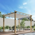 thumbnail image 1 of Outdoor Aluminum Pergola with Retractable Canopy, Reinforced 4-Sided Base, Waterproof & UV-Resistant Adjustable Roof, Modern Design for Patio, Deck, Backyard, and Garden, 1 of 9