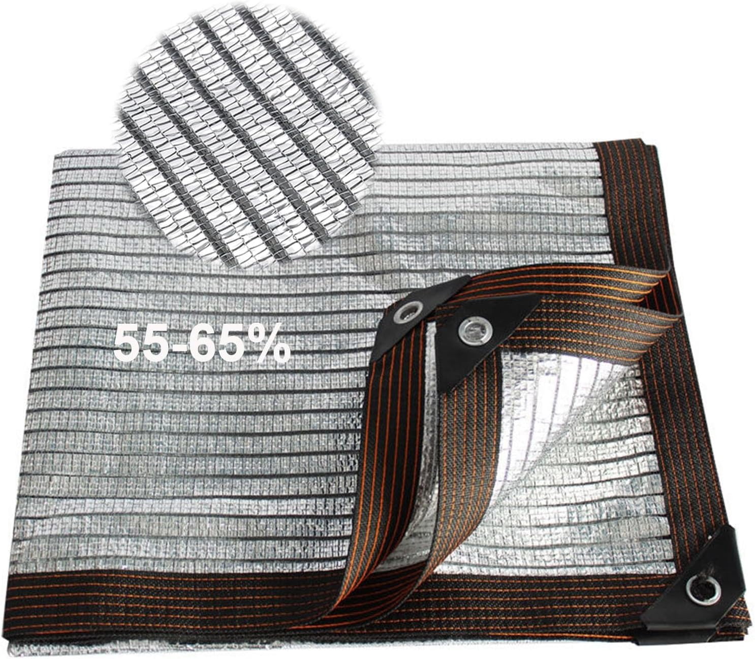 Outdoor Aluminum Shade Cloth with Grommets, Block 55-65% Light, Mesh ...