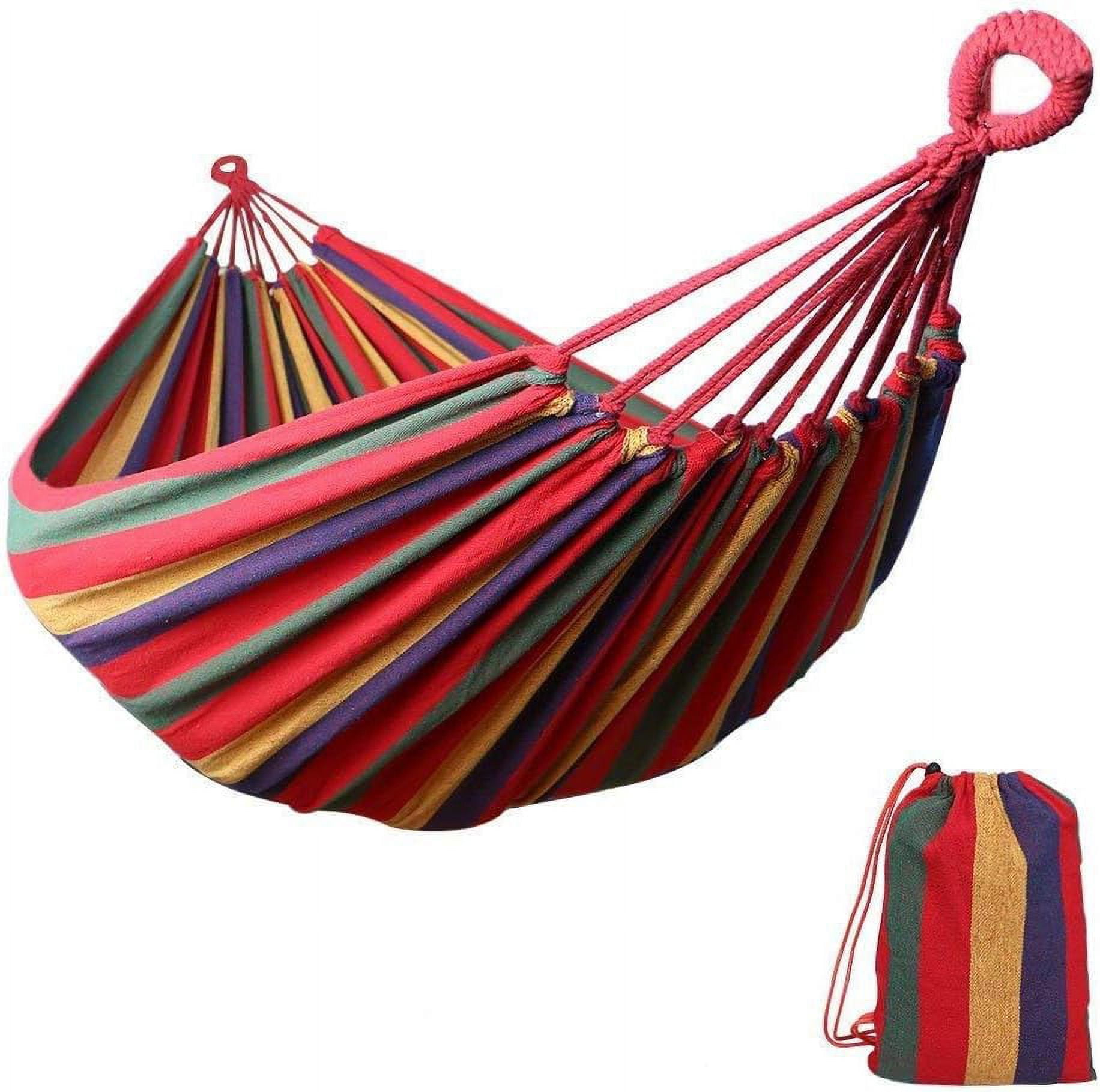 Outdoor Amacas Garden Camping Hammock,Hammock Portable with Carrying Bag for Patio Yard Garden Backyard Porch Travel