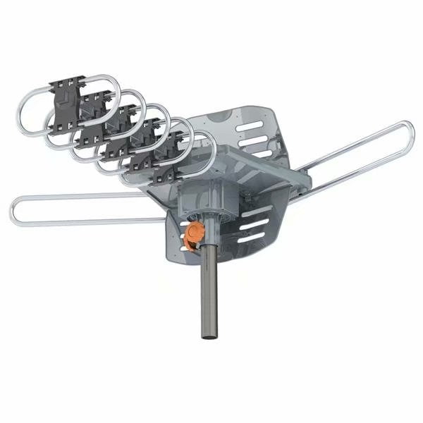 Outdoor Amplified Digital HDTV Antenna - 150 Mile Range - Motorized 360 ...