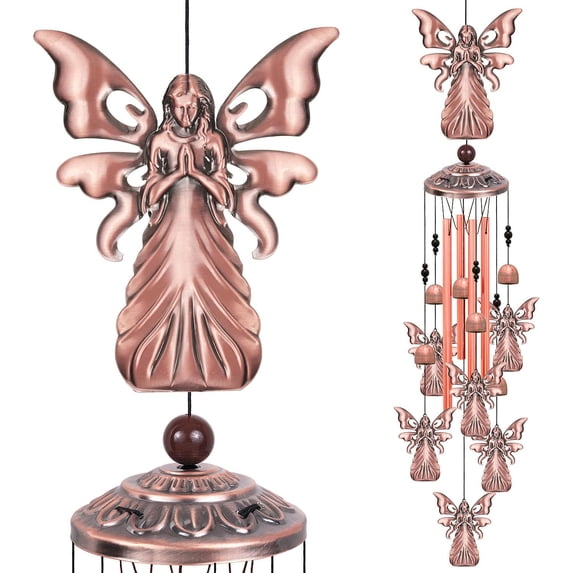 Outdoor Angel Wind Chimes, Gifts For Mom & Grandma & Family, Music Wind Catcher, Mobile Angels Ornaments, Memorial Windchime, Blessing Wind Bells For Indoor,Home,Balcony,Lawn,Yard, Garden Decoration