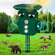 Tnfeeon Solar Bird Deterrent Alarm – 129dB Siren & Strobe Light, Motion Sensor, 4 Modes, IP55 Waterproof, For Yard Garden Farm Chicken Coops (2-Pack)