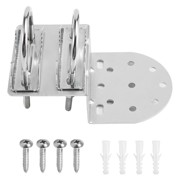Outdoor Antenna Bracket with Double U-Bolts Clamp Pole Mount for Outside Home LDPA Antennae Pole Holder