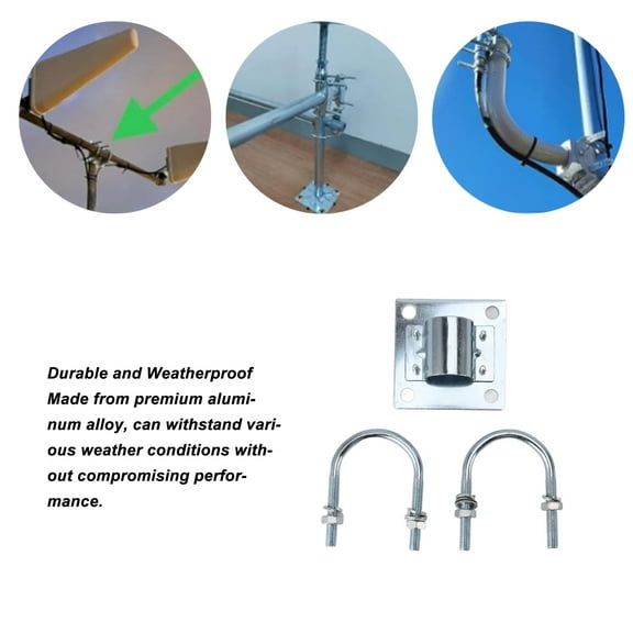 Outdoor Antenna Pole Mount Bracket, Secure, Adjustable Support, Ideal For Enhanced Signal Reception