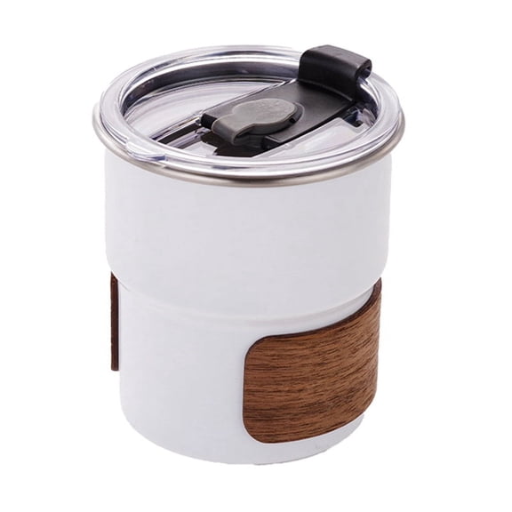 Outdoor Anti-Scalding Camping Cup 304 Stainless Steel Water Cup Portable High-Temperature Coffee Cup White