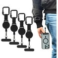 thumbnail image 1 of Outdoor Anti-Theft Retractable Phone Lanyard with 360° Metal Tether Tab, Retractable Steel Line & Locking Carabiner, 1 of 8