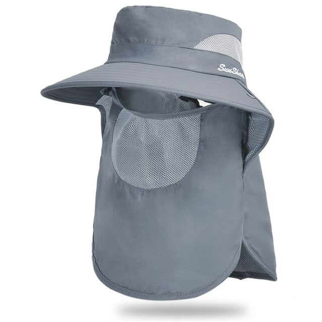 Outdoor Anti-UV Hollow Mesh Bucket Hat Wide Brim Breathable Sun Hat ...