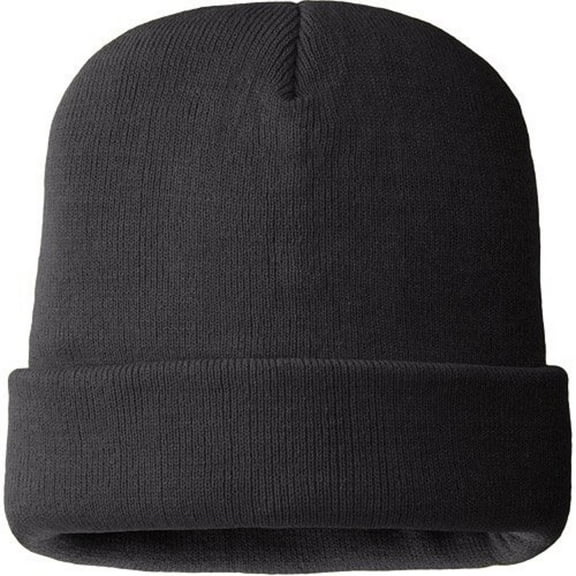 Outdoor Apparel Adult Black Premium Winter Beanie Hat with 3M Thinsulate Lining