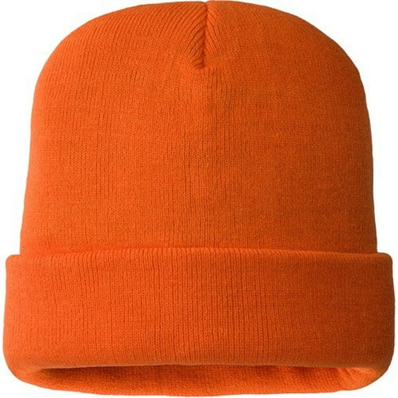 Outdoor Apparel Adult Orange Premium Winter Beanie Hat with 3M Thinsulate Lining