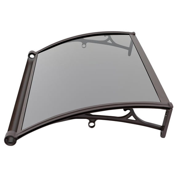 Outdoor Arch Canopy Arch Canopy for Door Window Front Door Canopy Coffee+Dark 60x100cm/24x40in