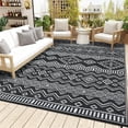 thumbnail image 1 of Outdoor Area Rug Waterproof Plastic Straw Rug, Plastic Straw RV Mat, Stain-Resistant Indoor Outdoor Carpet for Patio, Deck, Balcony, Picnic & Beach, 1 of 9
