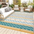 thumbnail image 1 of Outdoor Area Rug Waterproof Plastic Straw Rug, Plastic Straw RV Mat, Stain-Resistant Indoor Outdoor Carpet for Patio, Deck, Balcony, Picnic & Beach, 1 of 10
