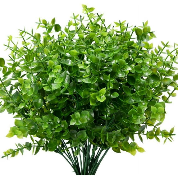 Outdoor Artificial Boxwood Stems UV Resistant No Fade Greenery Plants for Garden Patio Porch Window Box Home Wedding Farmhouse Décor