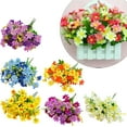 thumbnail image 1 of Outdoor Artificial Daisy Bunch - Fade-Resistant Fabric Flower Bouquet for Porch, Garden, Wedding & DIY Decor - Orange, 1 of 7