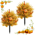 thumbnail image 1 of Outdoor Artificial Fall Flowers with Ground Stake, Artificial Fall Pumpkin Garden Stakes, Fall Orange Flowers for Front Porch, Patio, Garden, Thanksgiving Decoration, Halloween 1 Pcs, 1 of 8