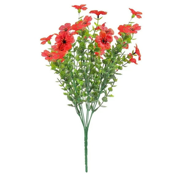 Outdoor Artificial Flowers Bulk - UV Resistant for Porch & Garden Decor, Realistic Wildflowers That Never Fade - Spring Summer Decorations