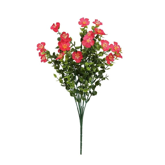 Outdoor Artificial Flowers Uv Resistant & Fade Proof, Realistic Fake Flowers for Garden, Patio, Lawn Decor - Weatherproof Plastic Plants,1Pc, Red