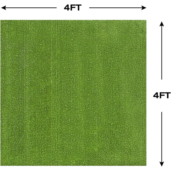 Outdoor Artificial Grass Rug 4FT X 4FT, Green Synthetic Turf Floor Mat for Balcony, , Yard, Pets Dogs Grass Pad