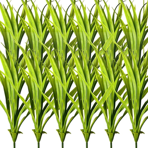 Outdoor Artificial Plants Fake Bushes UV Resistant Plastic Greenery Shrubs for Outdoors (12, Green)