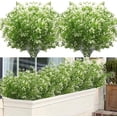 thumbnail image 1 of Outdoor Artificial Plants & Flowers Fake Outdoor Plants Artificial Shrubs for Outdoors Plastic Floral Arrangements Artificial with Vase (8 Pcs/Purple), 1 of 5