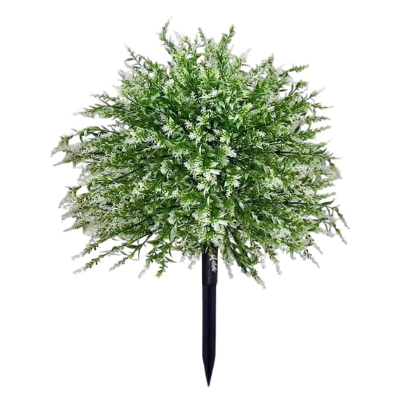 Outdoor Artificial Plants Green Faux Boxwood Shrubs, Realistic UV Resistant Plastic Greenery Decor for Porch, Garden, Patio, 21.65" Tall Fake Hedge Plants with Ground Insert, 1Pc(Green,21.6x15.7")