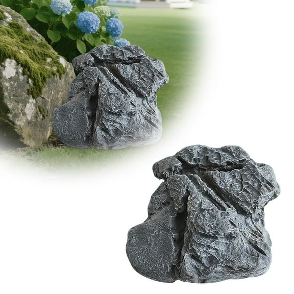Outdoor Artificial Rock Cover - PU Foam Rocks for Landscaping, Decorative Well Cover & Utility Hide - Weather-Resistant Boulder for Yard & Garden