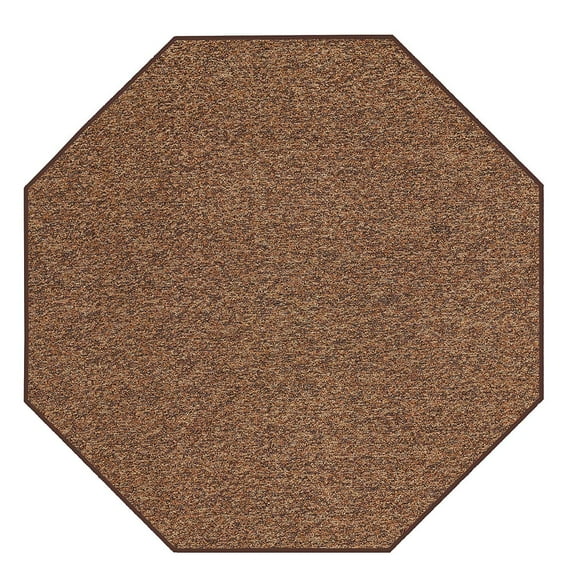 Outdoor Artificial Turf Chocolate Area Rugs With Premium Non Skid backing Great for Decks, Patio's & Gazebo's to Pools, Docks & Boats and other outdoor recreational purposes 3' Octagon