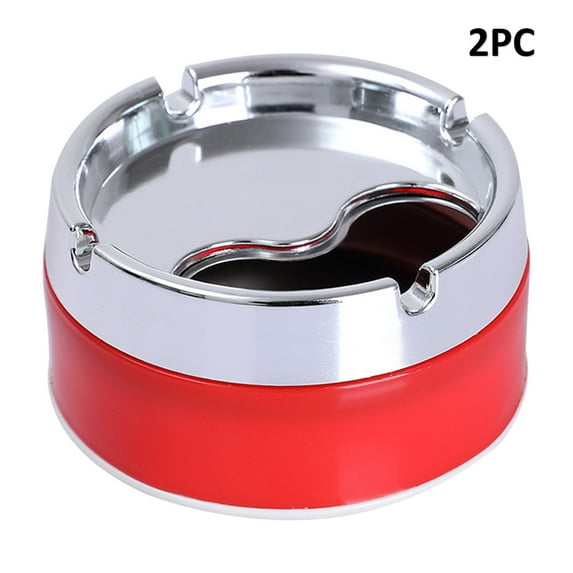 Outdoor Ashtray with Lid, Flip Top Stainless Steel Ash Tray, Metal Windproof Cigarette Ashtrays for Indoor or Outdoor Use, Desktop Smoking Ashtray Office Patio Home Decor