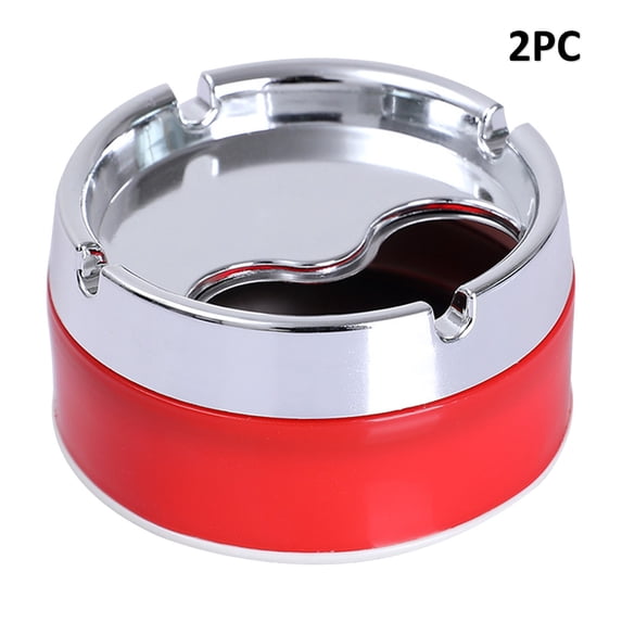Outdoor Ashtray Rotating Lid, Usavan Windproof Metal Ashtray for Office Garden Patio, Round Sealed Cover Prevents Odor Splash Indoor Outdoor Use