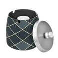 thumbnail image 1 of Outdoor Ashtray with Lid for Cigarette Stainless Steel Smokeless Ash Tray for Patio Home Table Decor Carbon Black Block, 1 of 7