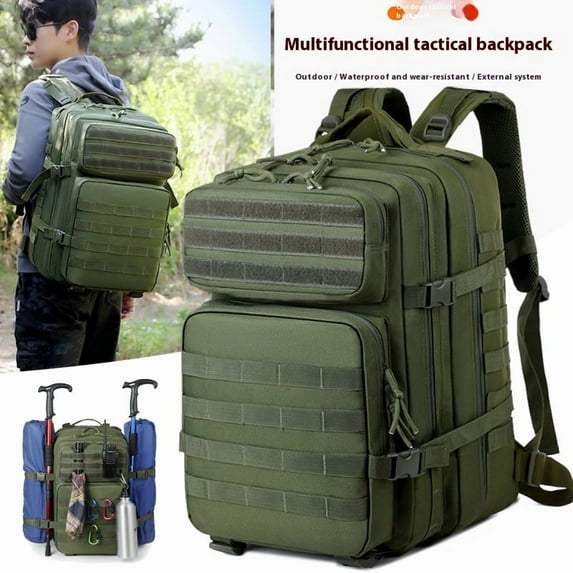 Outdoor Attack Tactical Backpack Multi-function Large Capacity,Jungle Digital