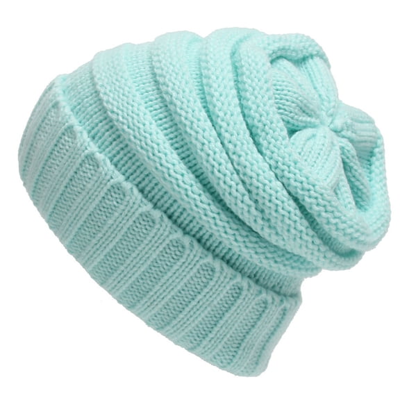 Outdoor Autumn Winter Striped Pullover Hat Men Women Warm Solid Color Reversible Knitted Hat
