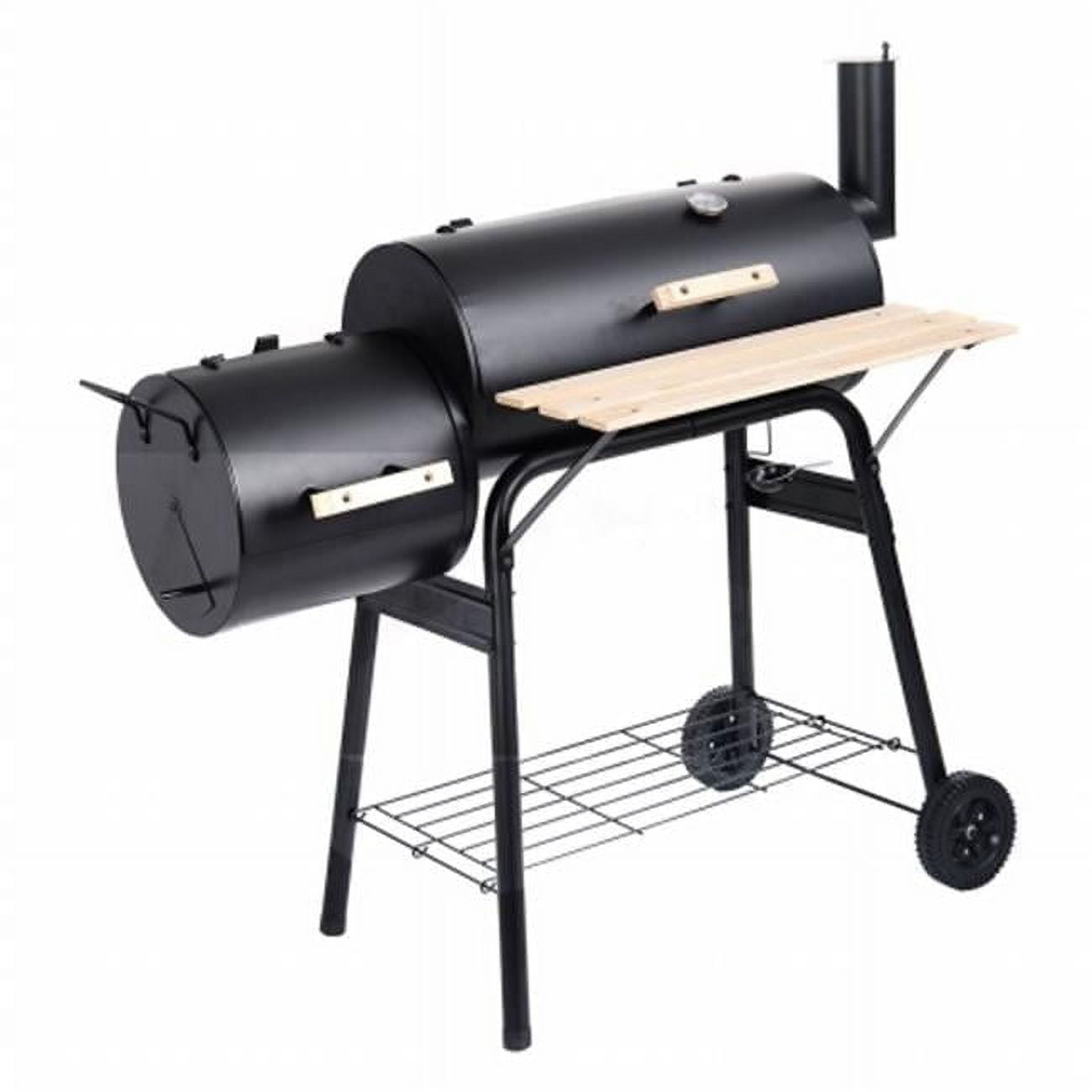 Outdoor BBQ Grill Charcoal Barbecue Pit Cooker Smoker, Black
