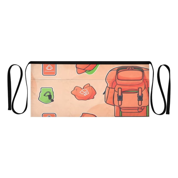 Outdoor Backpack Pattern Multi Pocket Short Apron Waterproof, Adjustable 96.5in Belt for various occasions