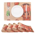 thumbnail image 1 of Outdoor Backpack Pattern Reversible Placemat Set of 4 Non Slip Coffee Mats 18x12 Inch for Dining, Kitchen, Coffee, 1 of 9