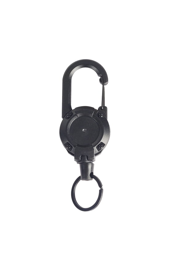 Outdoor Backpacking Heavy Duty Retractable Wire Rope Keychain for Camping Automatic Badge Holder and Keychain with Rod System
