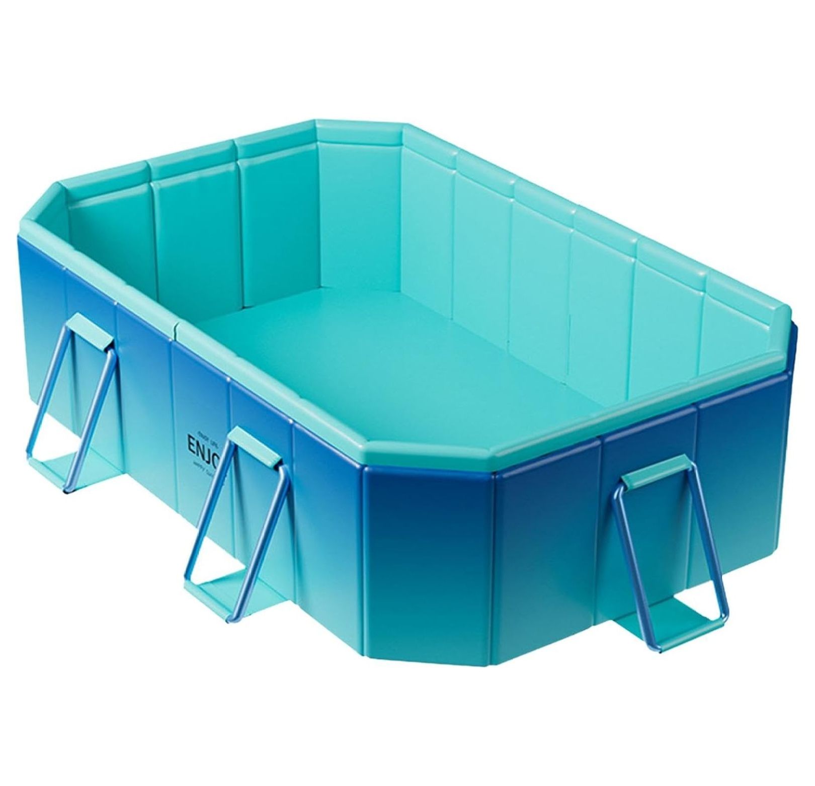 Outdoor Backyard Pool, NonInflatable Bath Tub for Kids, Foldable Pool