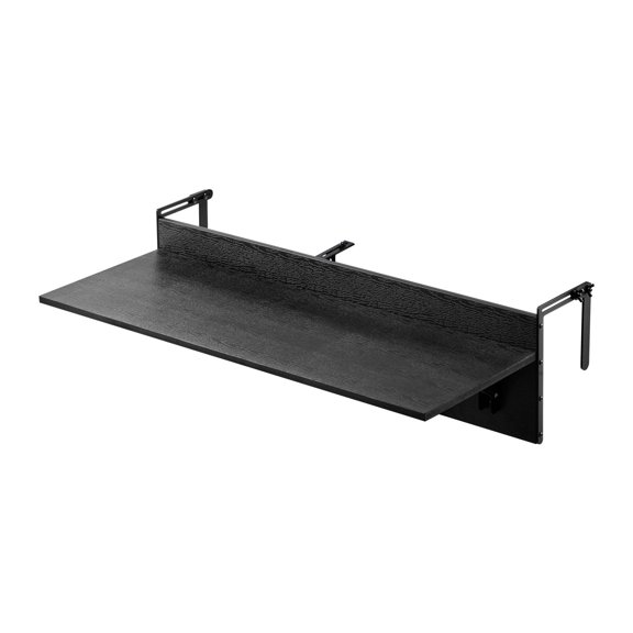 Outdoor Balcony Railing Table 12x48 Inch Folding Patio Serving Bar Table Heavy 50 lbs Capacity for Deck & Railing 1-4.3 Inch