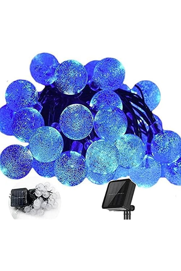 Outdoor Ball String Lights, 12m 100LED Crystal Globe Fairy String Lights Solar Bubble Ball String Lights Waterproof for Garden