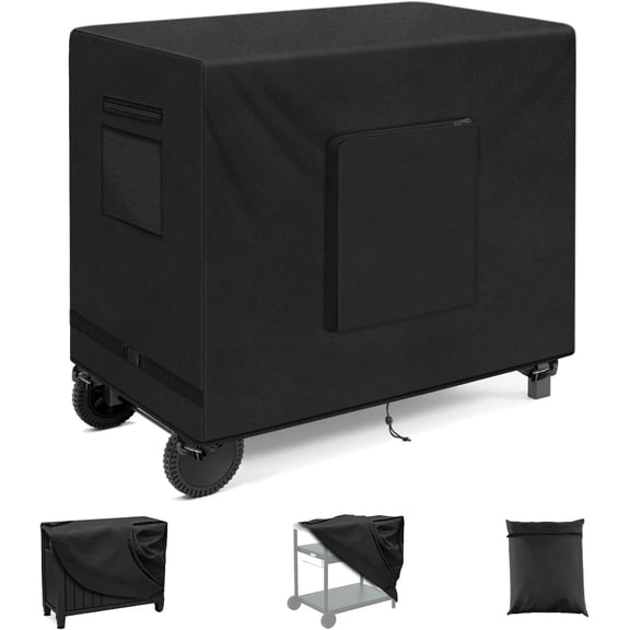 Outdoor Bar Cart Cover for 52 Inch BBQ  Prep Table,  600D Oxford Fabric Outdoor Dining Cart/BBQ/Worktable  Movable Table  Cover