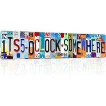 Outdoor Bar Decor Its 5 O'clock Somewhere Sign Vintage Bar Signs For Home Bar Wall Accessories Patio Metal Signs Garage Tin Sign Funny Street Signs For Bedroom Decorations 4"x16"