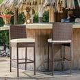Walmart Outdoor Bar Stools Set of 2, Wicker Patio Counter Height Stools