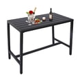 thumbnail image 1 of Outdoor Bar Table, 47" Patio Console Pub Height Table with Powder Coated Steel Frame and Weather Resistant Waterproof Top for Hot Tub, Balcony, Garden, Yard, Poolside, Indoor Outdoor, 1 of 4