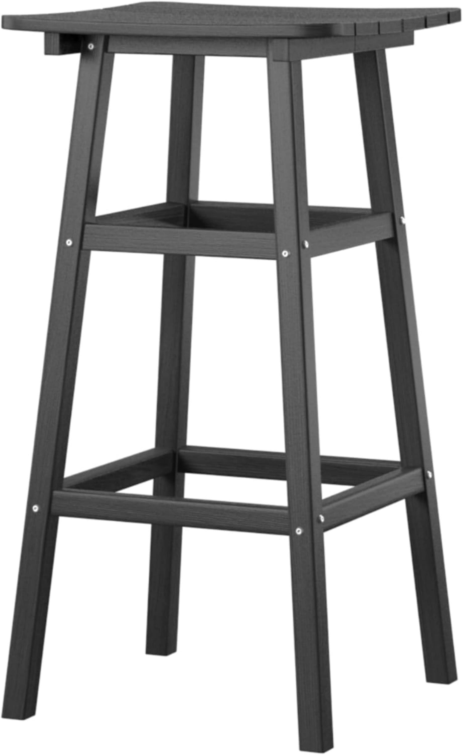 Outdoor Bar Table, HDPE Patio Bar Height Table, All Weather Bistro Pub Table for Deck Porch Backyard Garden, Black